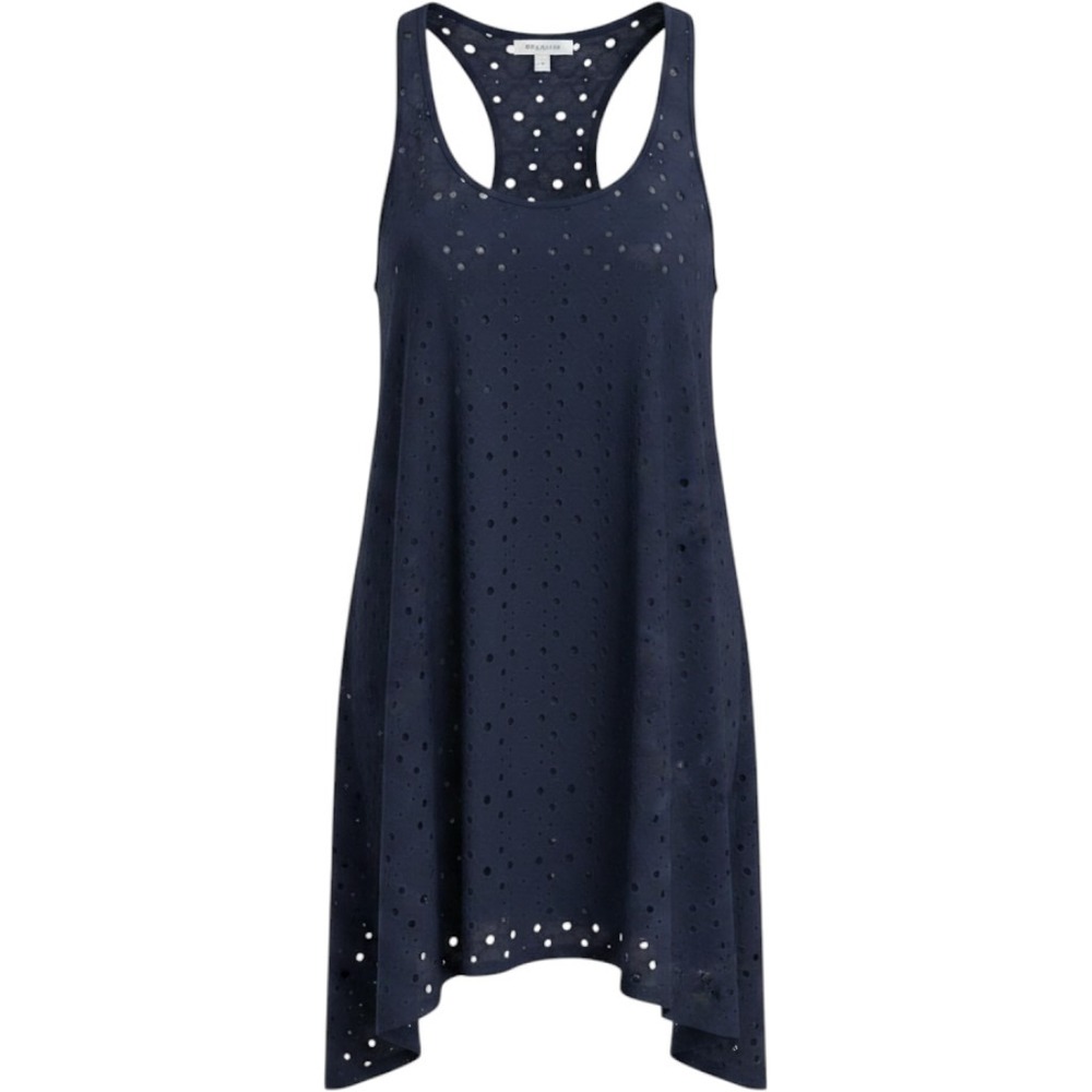 Alexa & Stella Navy Blue Eyelet Racerback Sharkbite Hem Tank‎ Top Women 3X